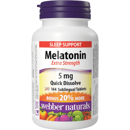 Melatonin Extra Strength Quick Dissolve  5 mg  144 Sublingual Tablets, image-hi-res