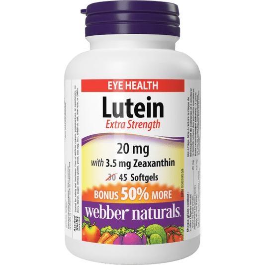 Lutein Extra Strength with 3.5 mg Zeaxanthin  20 mg  45 Softgels, image-hi-res