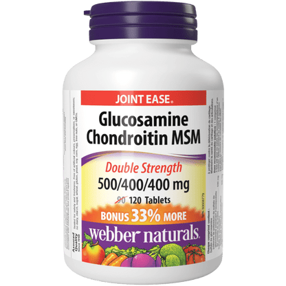 Glucosamine Chondroitin MSM Double Strength  500/400/400 mg  120 Tablets, image-hi-res