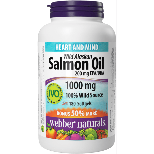 Wild Alaskan Salmon Oil 200 mg EPA/DHA  200 mg EPA/DHA  180 Softgels, image-hi-res