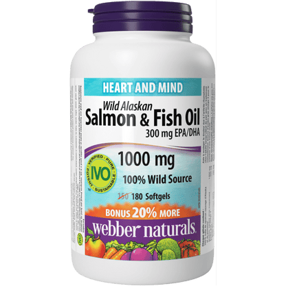 Wild Alaskan Salmon & Fish Oil 300 mg EPA/DHA  1000 mg  180 Softgels, image-hi-res