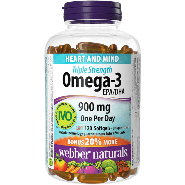 Omega-3  EPA/DHA Triple Strength  900 mg EPA/DHA  120 Clear Enteric Softgels, image-hi-res