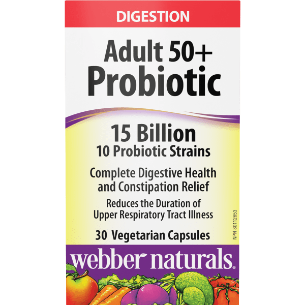 Adult 50+ Probiotic  15 Billion  30 Vegetarian Capsules, image-hi-res