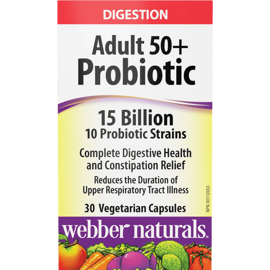 Adult 50+ Probiotic  15 Billion  30 Vegetarian Capsules, image-hi-res