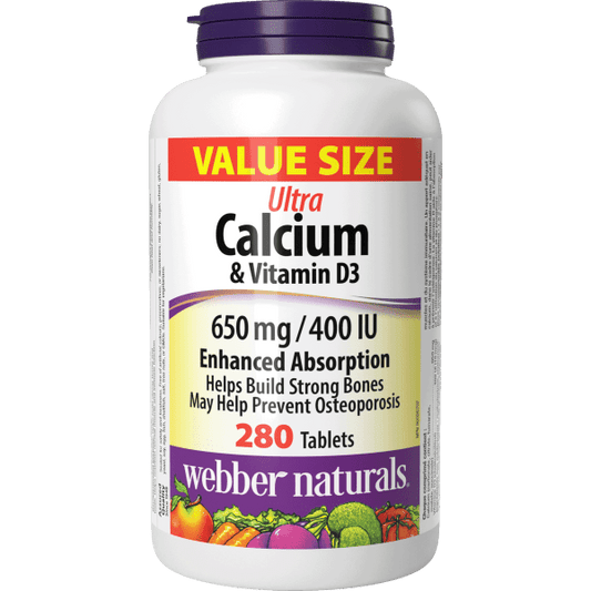 Ultra Calcium & Vitamin D3  650 mg / 400 IU  280 Tablets, image-hi-res