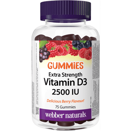 Vitamin D3 Extra Strength   2500 IU  75 Gummies Berry, image-hi-res