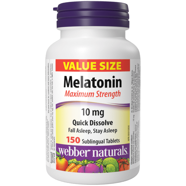Melatonin Maximum Strength Quick Dissolve  10 mg  150 Sublingual Tablets, image-hi-res