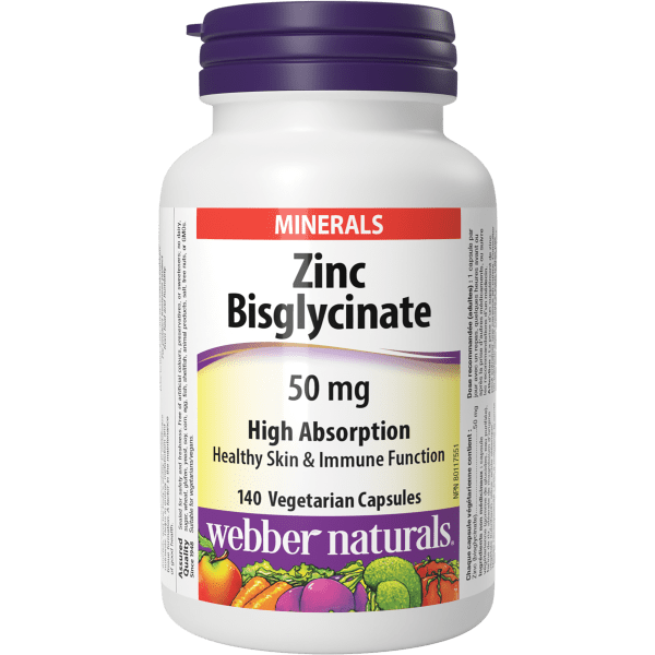 Zinc Bisglycinate  50 mg  140 Vegetarian Capsules, image-hi-res