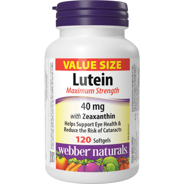 Lutein with Zeaxanthin Maximum Strength  40 mg  120 Softgels, image-hi-res