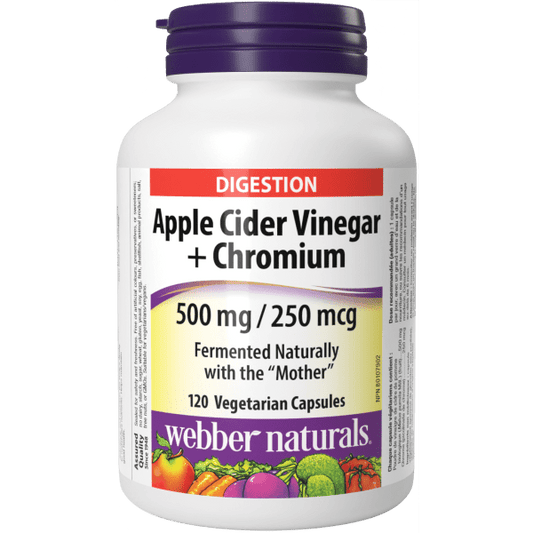 Apple Cider Vinegar + Chromium  500 mg/250 mcg  120 Vegetarian Capsules, image-hi-res