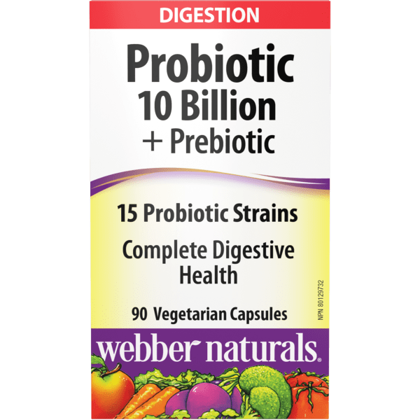 Probiotic + Prebiotic  10 Billion  90 Vegetarian Capsules, image-hi-res