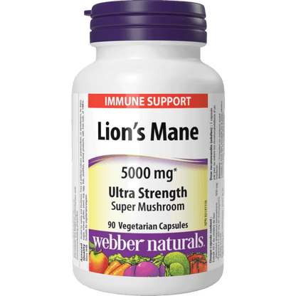 Lion’s Mane Ultra Strength  5000 mg  90 Vegetarian Capsules, image-hi-res