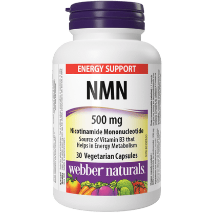 NMN Nicotinamide Mononucleotide  500 mg  30 Vegetarian Capsules, image-hi-res