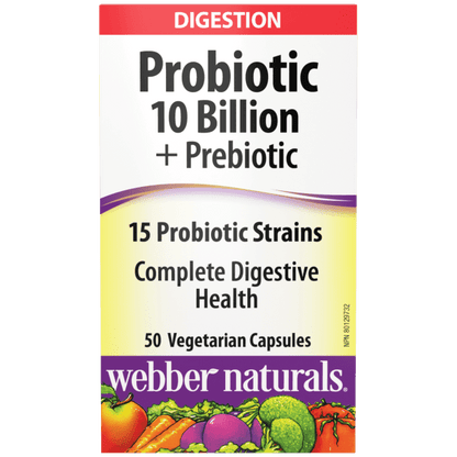 Probiotic + Prebiotic  10 Billion  50 Vegetarian Capsules, image-hi-res