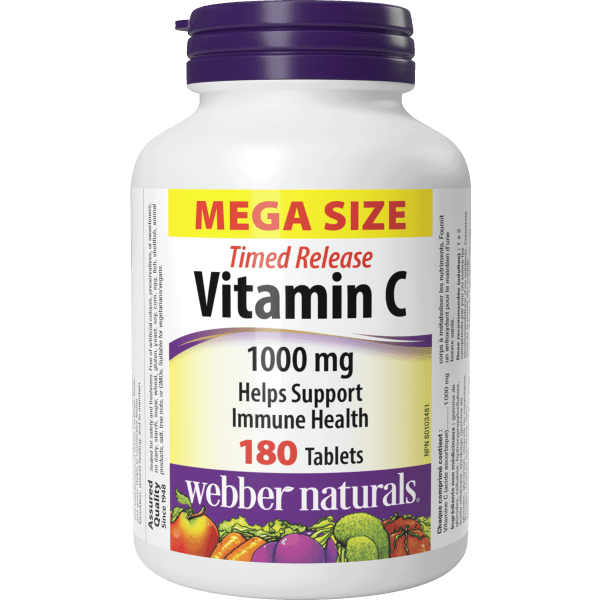 Vitamin C Timed Release   1000 mg  180 Tablets, image-hi-res