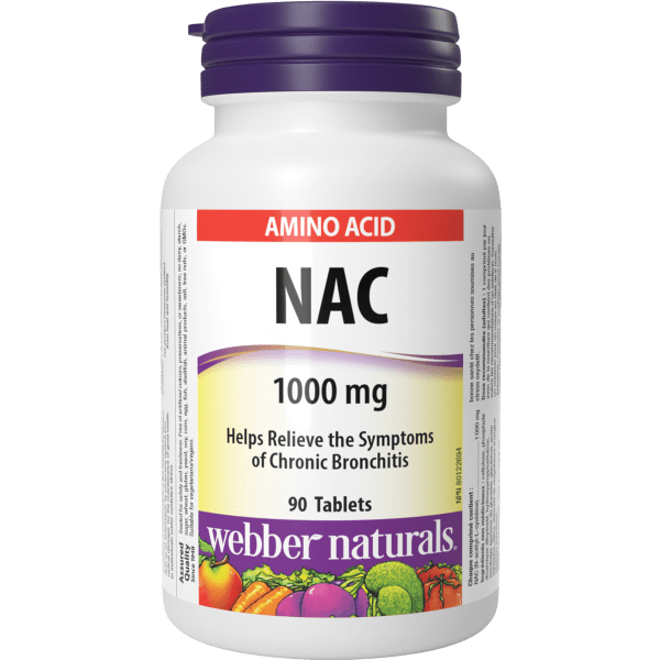 NAC  1000 mg  90 Tablets, image-hi-res