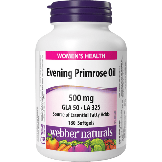 Evening Primrose Oil GLA 50 · LA 325  500 mg  180 Softgels, image-hi-res