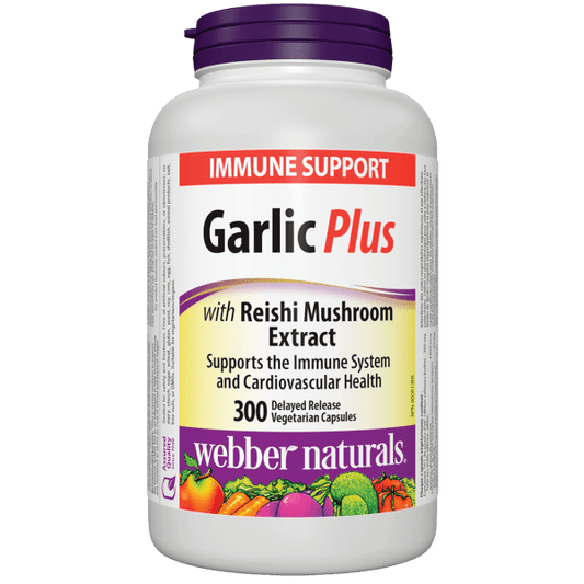 Garlic Plus with Reishi Mushroom Extract   300 Delayed Release Vegetarian Capsules, image-hi-res