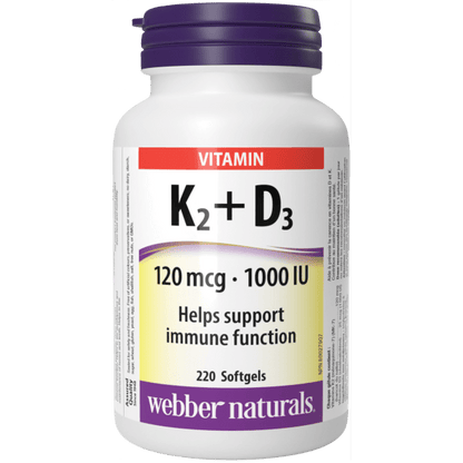 Vitamin K2+D3  120 mcg / 1000 IU  220 Softgels, image-hi-res