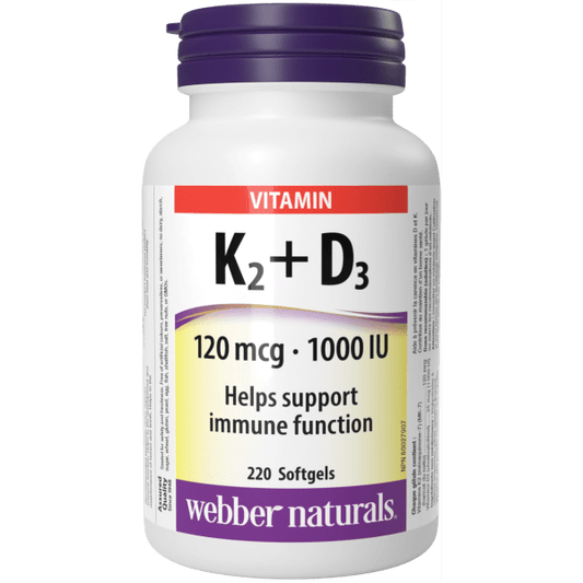 Vitamin K2+D3  120 mcg / 1000 IU  220 Softgels, image-hi-res