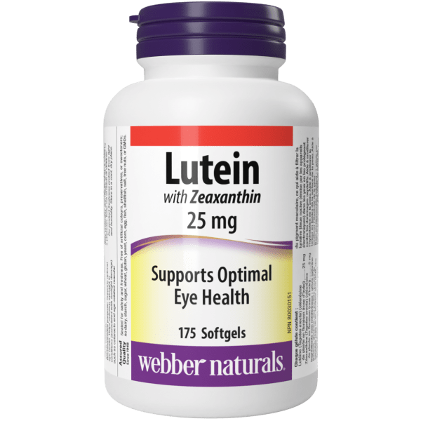 Lutein with Zeaxanthin  25 mg  175 Softgels, image-hi-res