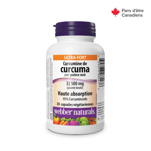Curcumine de curcuma Ultra-fort avec poivre noir 32 500 mg (plante brute) for Webber Naturals|v|hi-res|WN3547