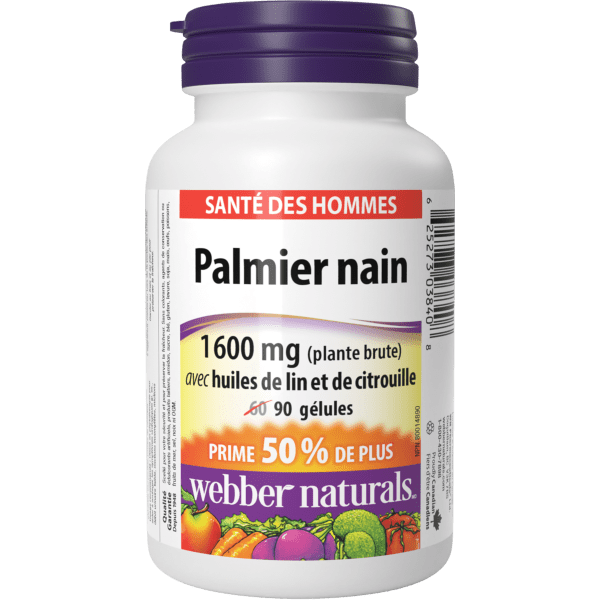 Palmier nain avec huiles de lin et de citrouille 1 600 mg for Webber Naturals|v|hi-res|WN3840