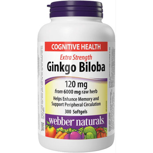 Ginkgo Biloba Extra Strength 120 mg Softgels for Webber Naturals|v|hi-res|WN5182