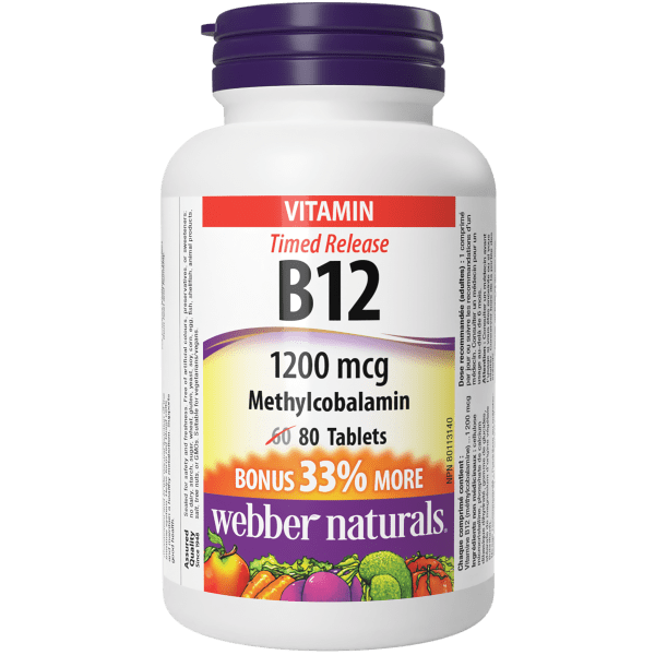 Timed-Release Vitamin B12 1200 mcg for Webber Naturals|v|hi-res|WN3822