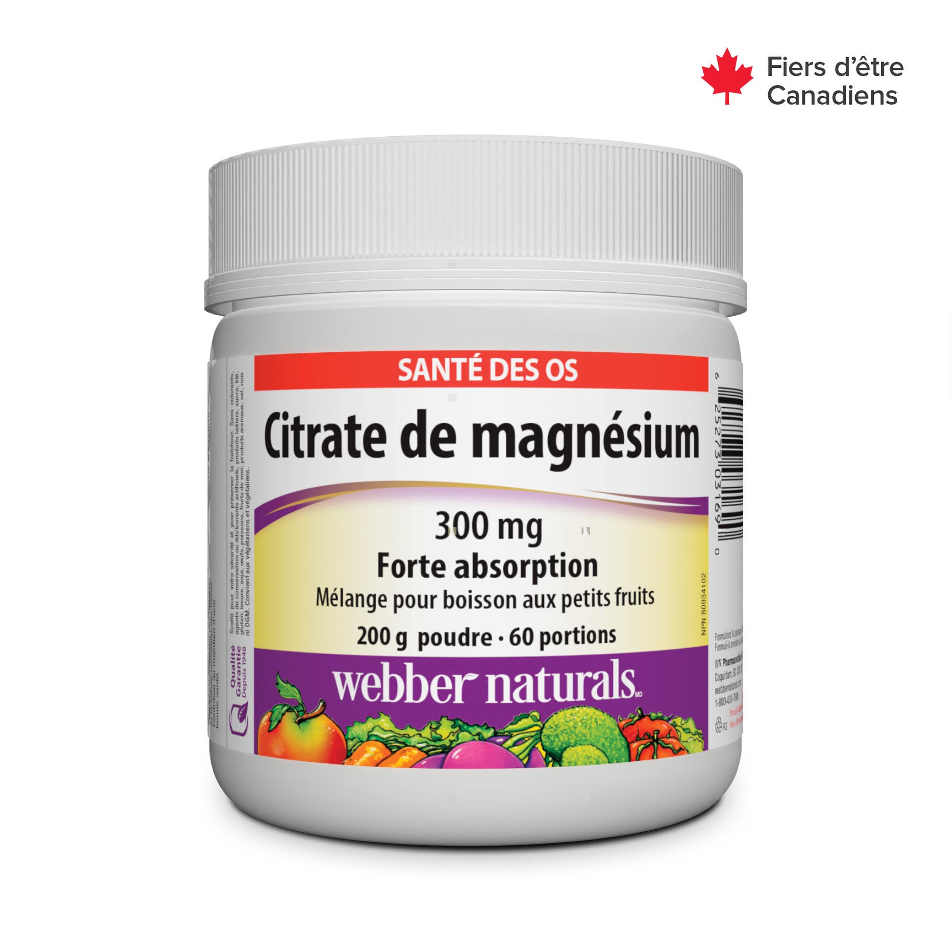 Citrate de magnésium Forte absorption 300 mg petits fruits for Webber Naturals|v|hi-res|WN3169