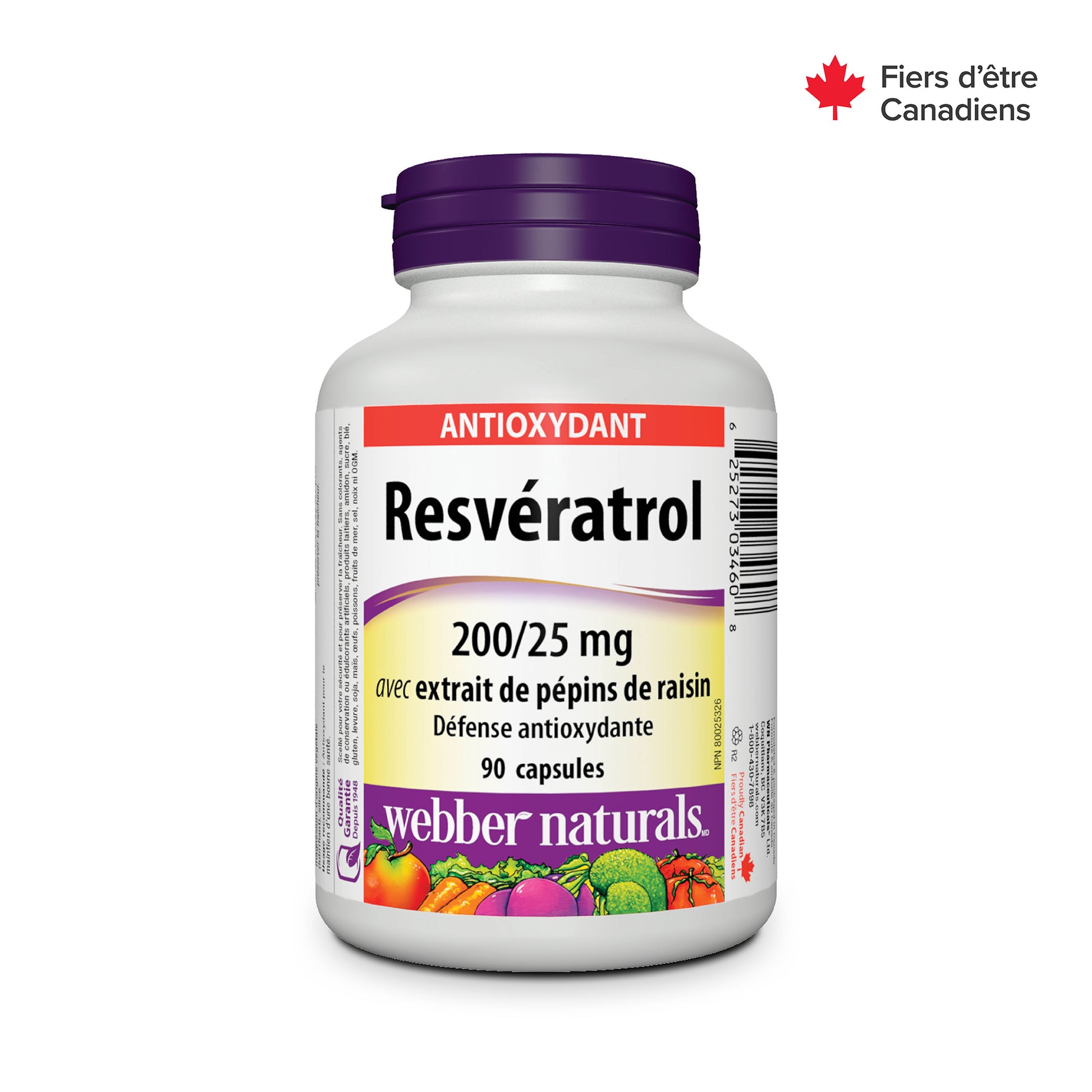 Resveratrol with Grape Seed Extract 200/25 mg for Webber Naturals|v|hi-res|WN3460