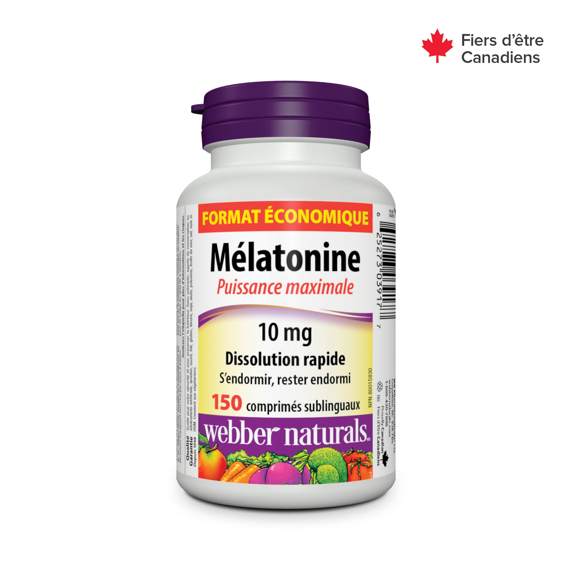 Puissance maximale Mélatonine Dissolution rapide 10 mg for Webber Naturals|v|hi-res|WN3917