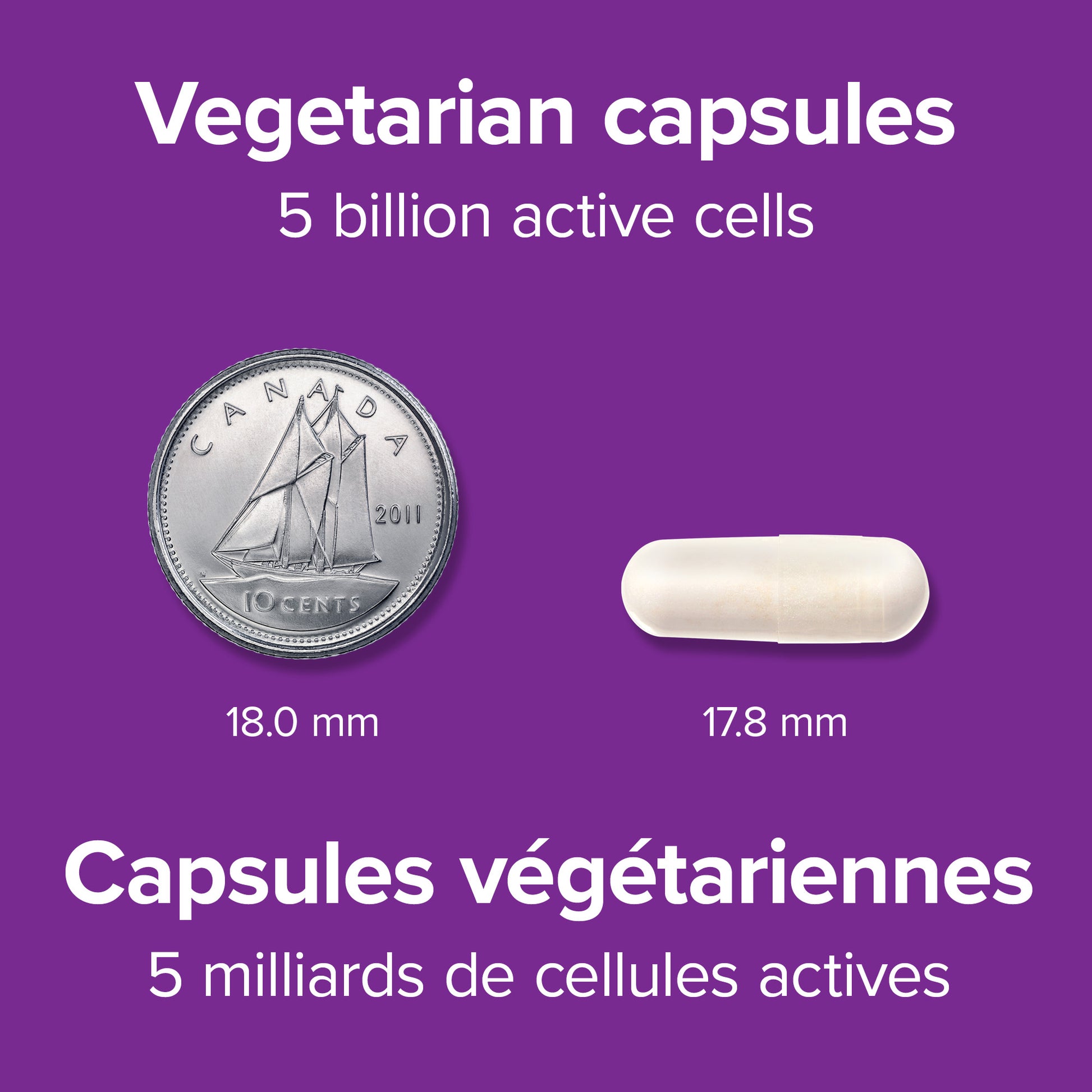 specifications-Probiotique 5 milliards 5 souches de probiotiques for Webber Naturals