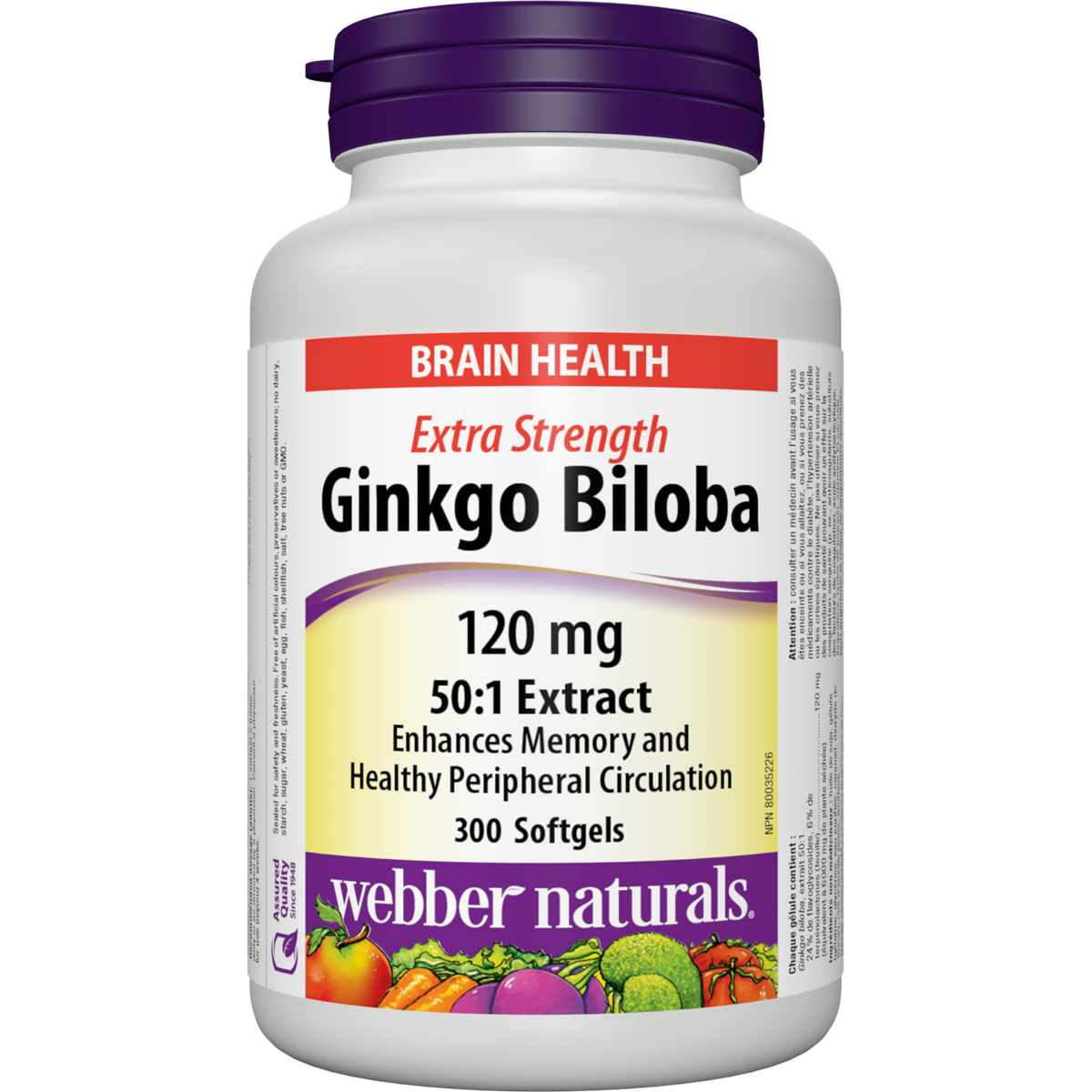 Ginkgo Biloba Extra Strength 120 mg Softgels for Webber Naturals|v|hi-res|WN5182
