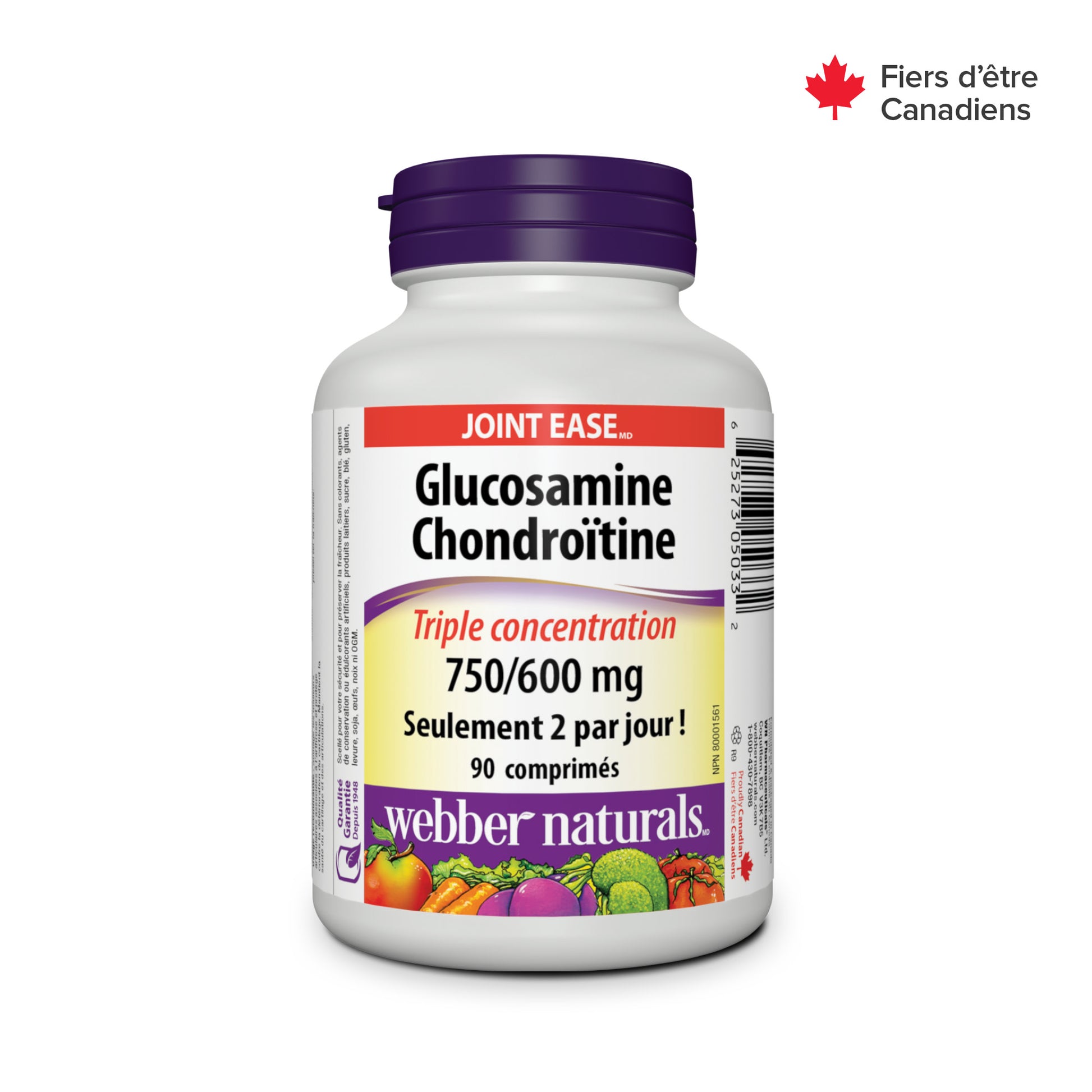 Glucosamine Chondroitin Triple Strength 750/600 mg for Webber Naturals|v|hi-res|WN5033