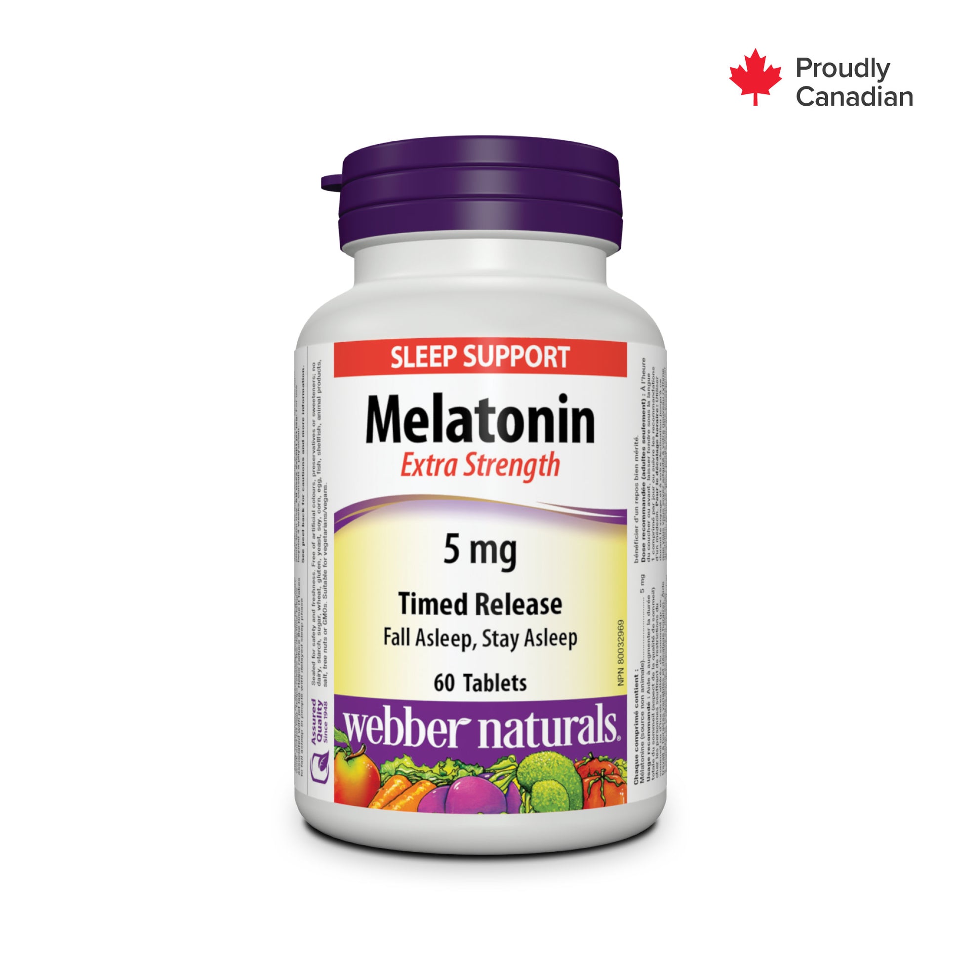 Melatonin Extra Strength Timed Release 5 mg for Webber Naturals|v|hi-res|WN3602