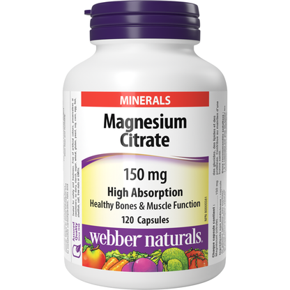 Magnesium Citrate High Absorption 150 mg for Webber Naturals|v|hi-res|WN5000