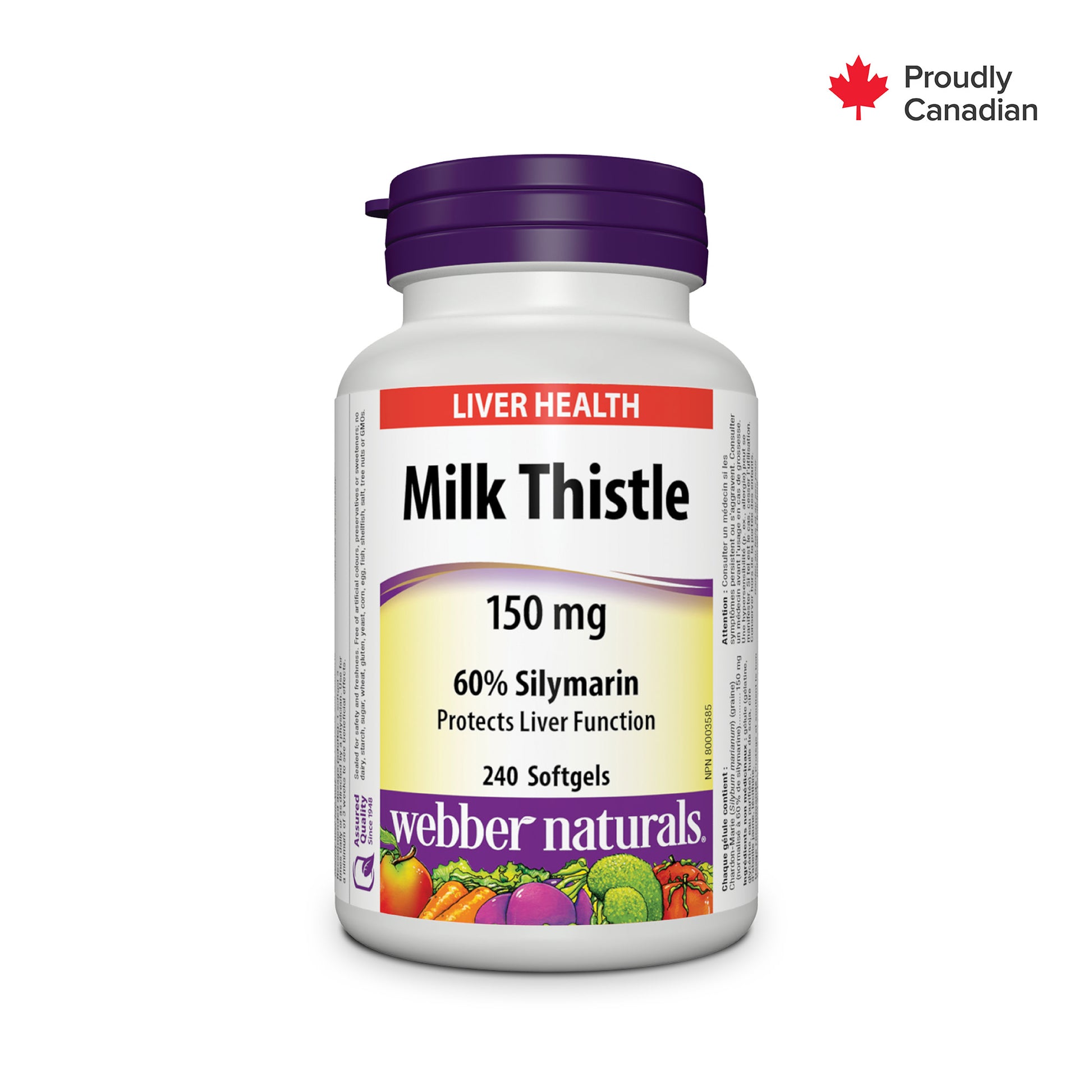 Milk Thistle 60% Silymarin 150 mg for Webber Naturals|v|hi-res|WN3480