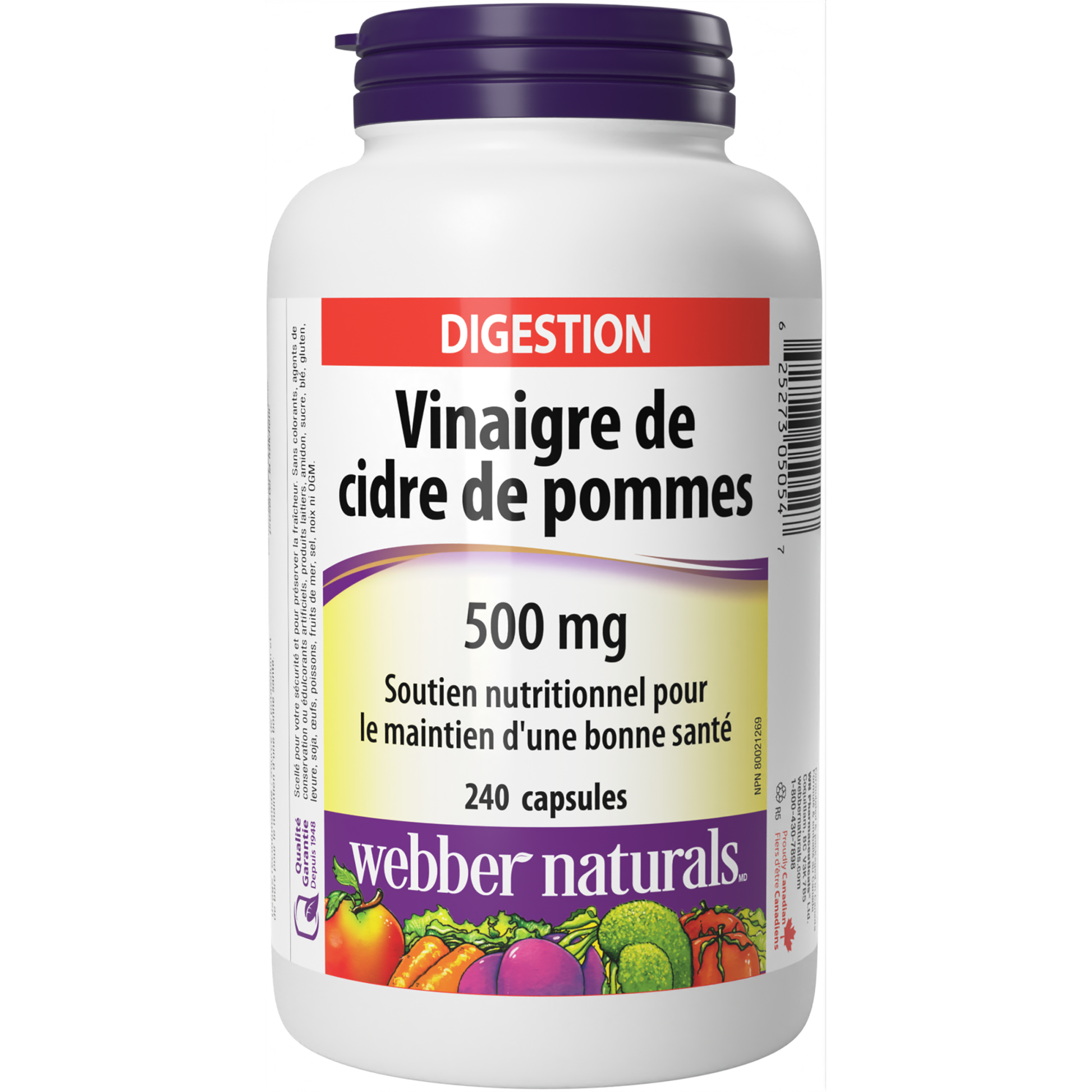 Vinaigre de cidre de pommes 500 mg for Webber Naturals|v|hi-res|WN5054