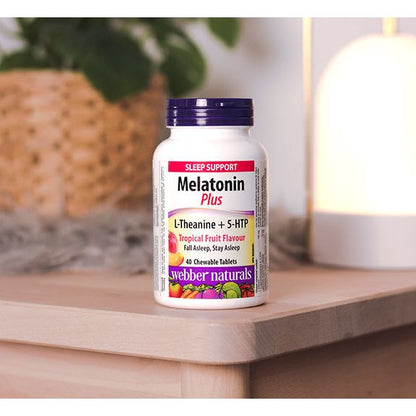 Melatonin Plus L-Theanine + 5-HTP Tropical Fruit Flavour for Webber Naturals|v|hi-res|WN3486