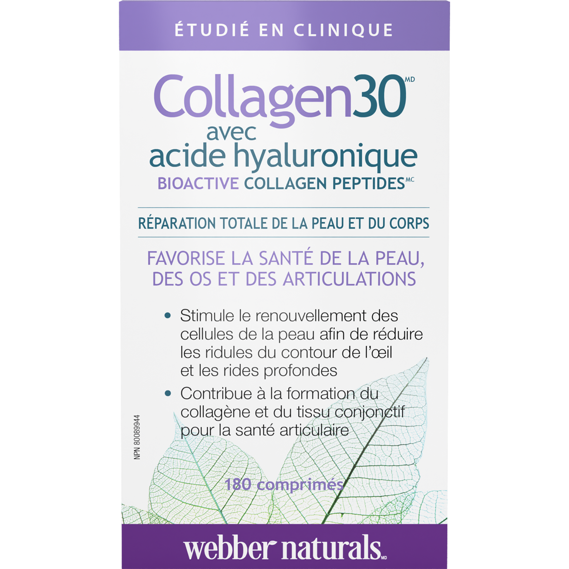 Collagen30 acide hyaluronique Bioactive Collagen Peptides for Webber Naturals|v|hi-res|WN3664