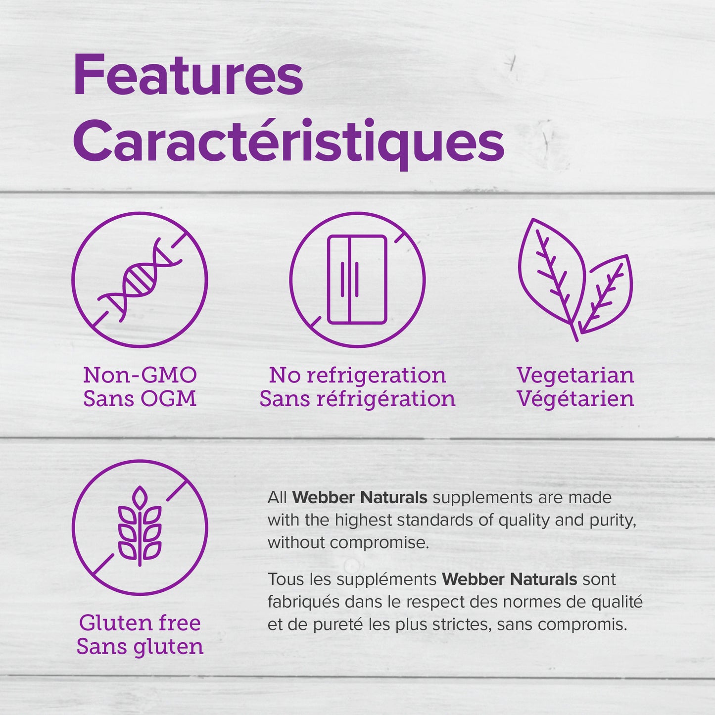 specifications-Probiotique 5 milliards avec 200 mg de canneberge for Webber Naturals