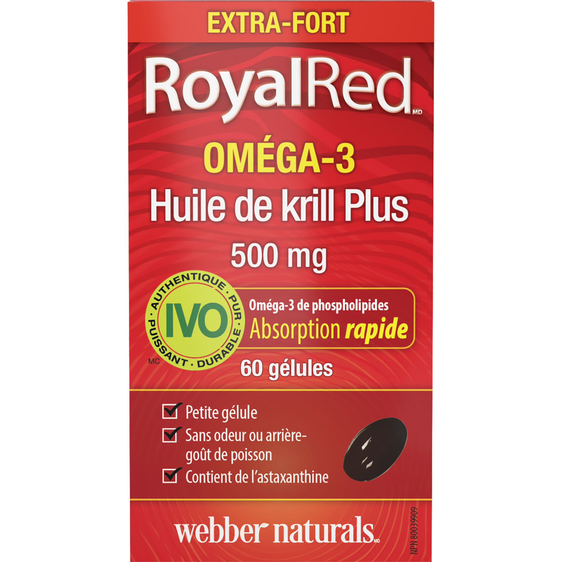 RoyalRed Oméga-3 Huile de krill Plus Ultra-fort 500 mg for Webber Naturals|v|hi-res|WN3399