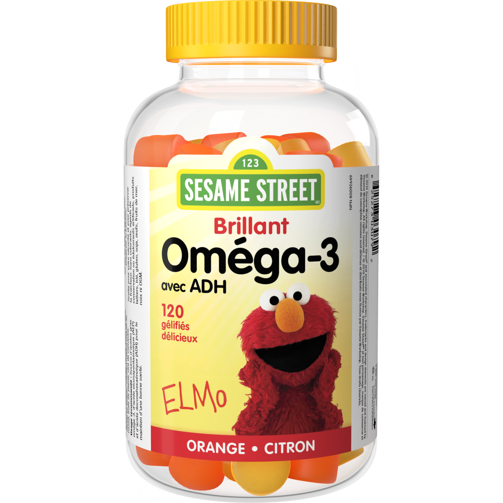 Oméga-3 avec ADH orange  •  citron for Sesame Street®|v|hi-res|WN3079