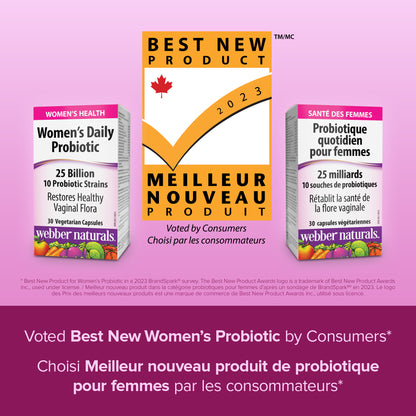 specifications-Women’s Daily Probiotic 25 Billion for Webber NaturalsWN3901