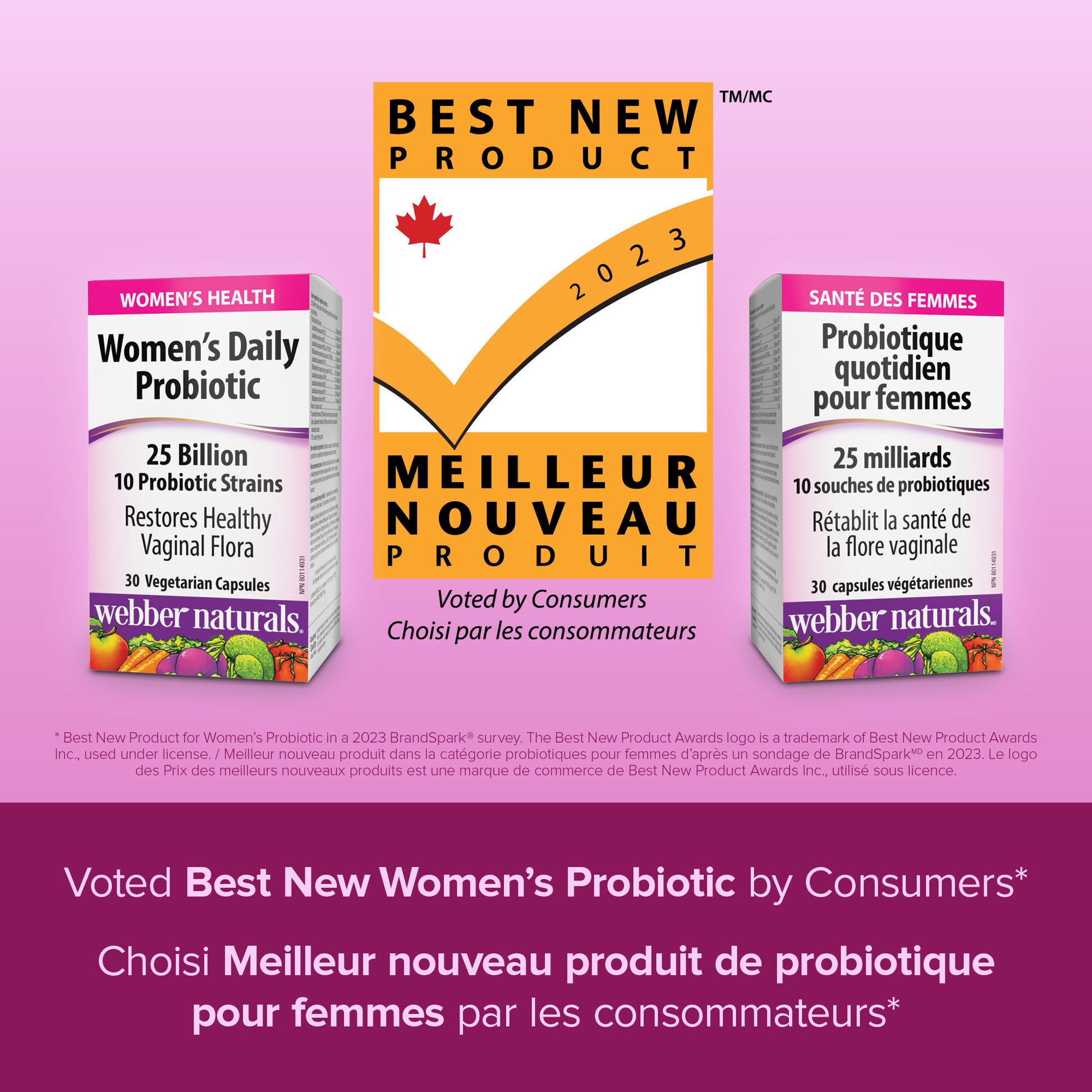 specifications-Probiotique quotidien pour femmes 25 milliards for Webber Naturals