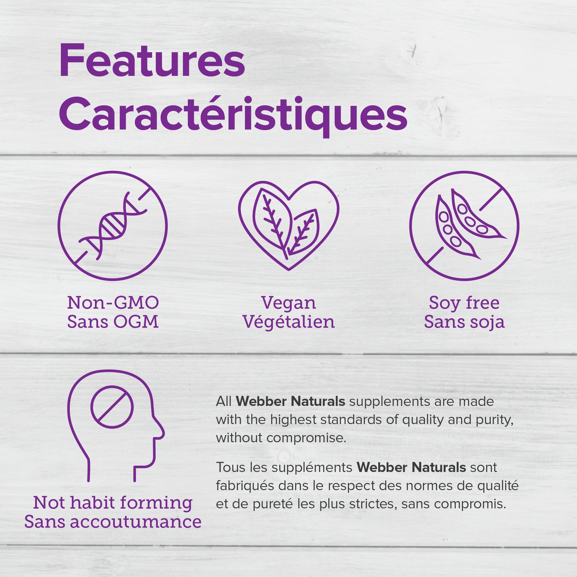 specifications-Maca Plus avec ginseng 500/250 mg capsules végétariennes for Webber Naturals