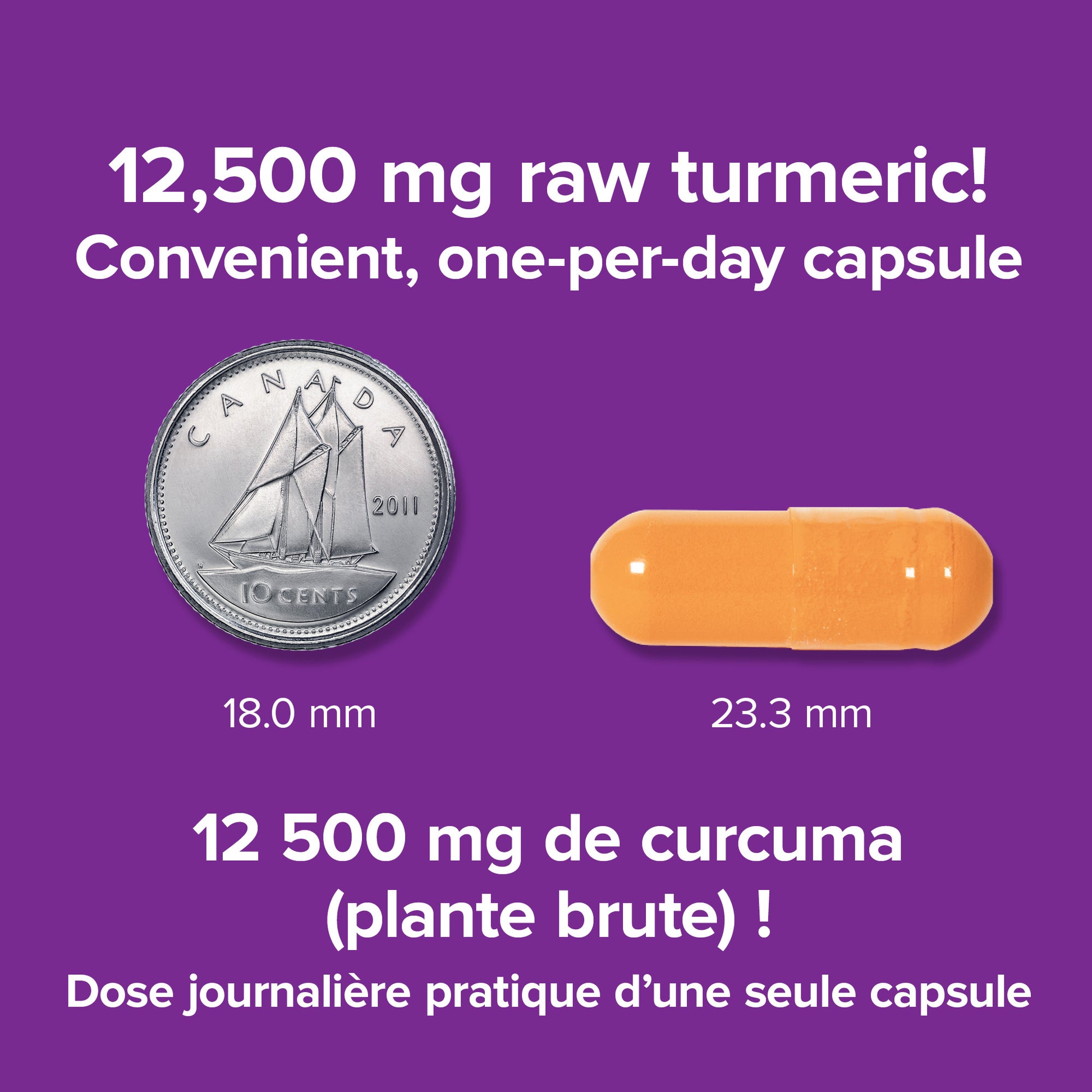 specifications-Curcumine de curcuma Extra-fort 12,500 mg for Webber Naturals
