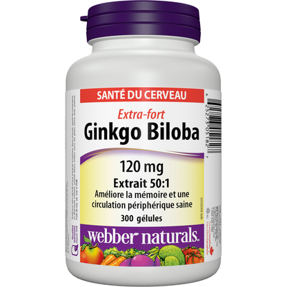 Ginkgo Biloba Extra-fort 120 mg gélules for Webber Naturals|v|hi-res|WN5182