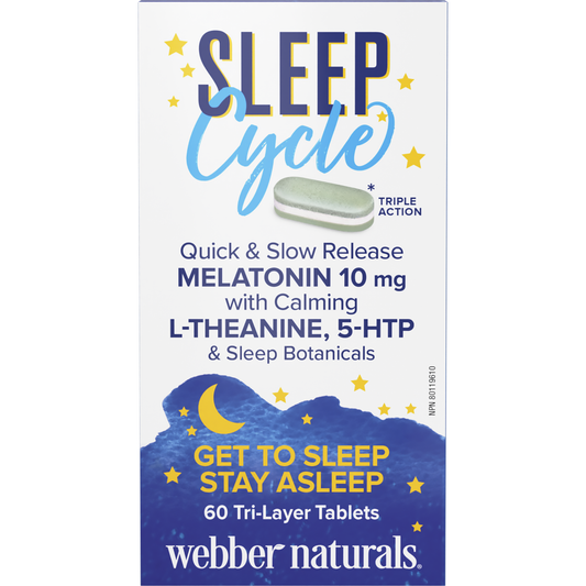 Sleep Cycle Melatonin with L-Theanine, 5-HTP & Sleep Botanicals for Webber Naturals|v|hi-res|WN3921